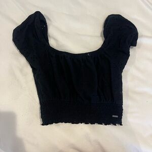 Black trendy top